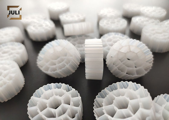 FDA Safty A/O Technology Plastic MBBR Filter Media White Hdpe Material 25x10mm